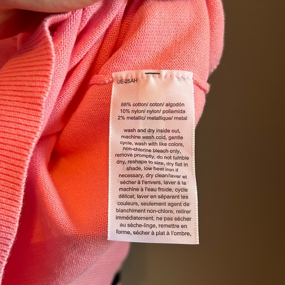 NWT Tommy Hilfiger Sz Large Peach Off Shoulder Long Sleeve Sweater Shirt Top! - Picture 5 of 10